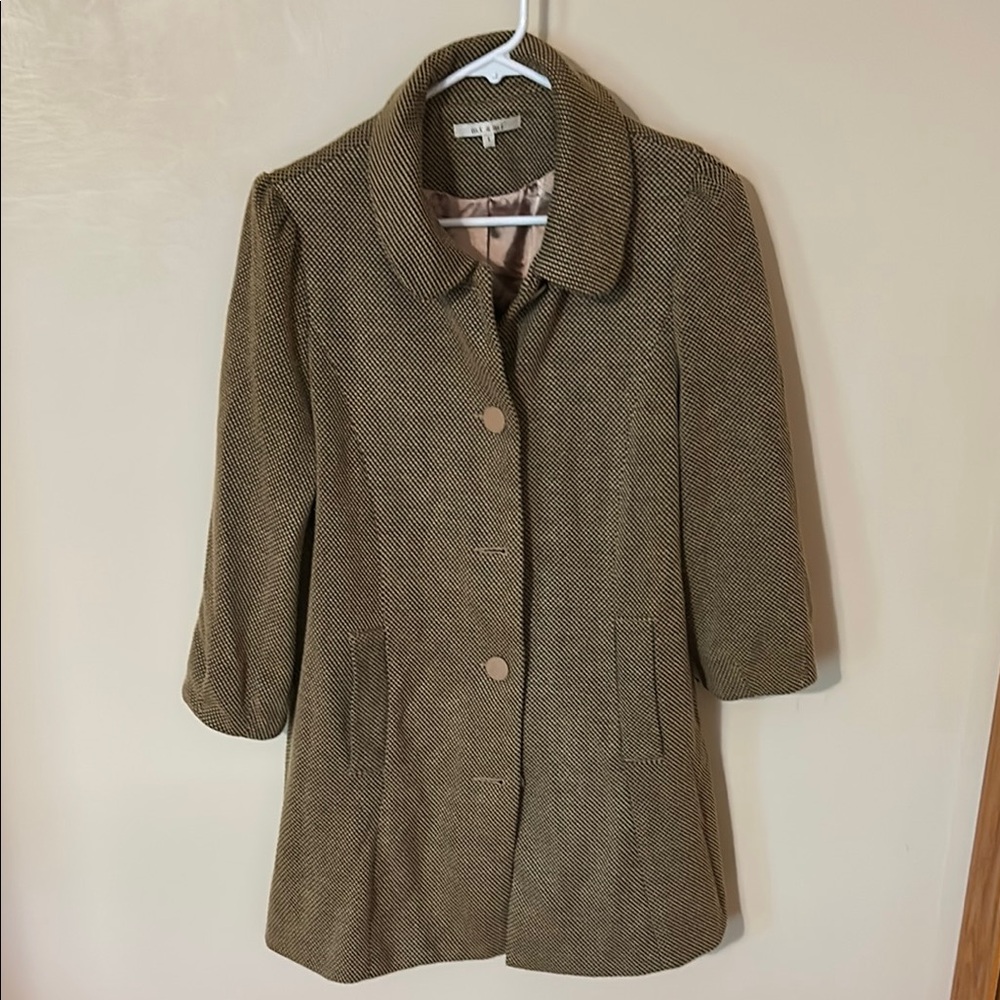 Miami Brown Pea Coat Timeless Style and Warmth size large